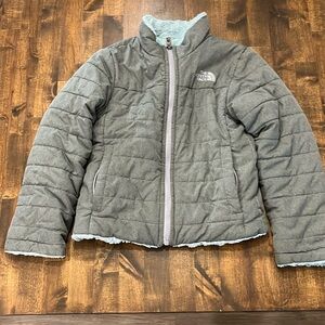 North Face Girls Reversible Mossbud Swirl Jacket XS